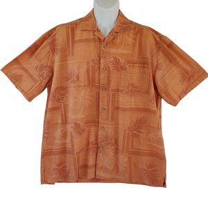 Batck Bay Aloha Hawaiian Camp Shirt Top Men's XL Orange Mauve Pocket Cotton